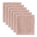 Basic Terry Collection Solid Windowpane Dishcloth Set (Pale Mauve / 12x12")