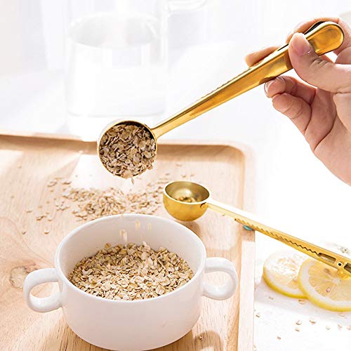 Stainless Steel Coffee and Tea Scoop with Bag Clip (2PCS)