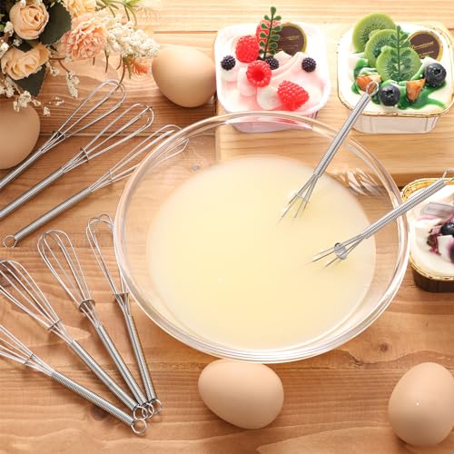 30 Pcs Mini Whisk Bulk Small Whisks for Cooking 304 Stainless Steel Tiny Whisk for Baking (8 Inch)