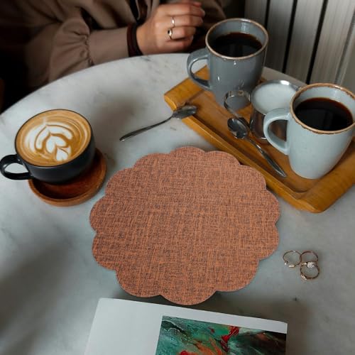 PU Imitation Linen Coffee Mat Reusable Placemat