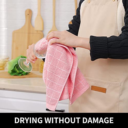 100% Cotton Terry Kitchen Towels (Pink / 13 X 28 - 18 Pack)