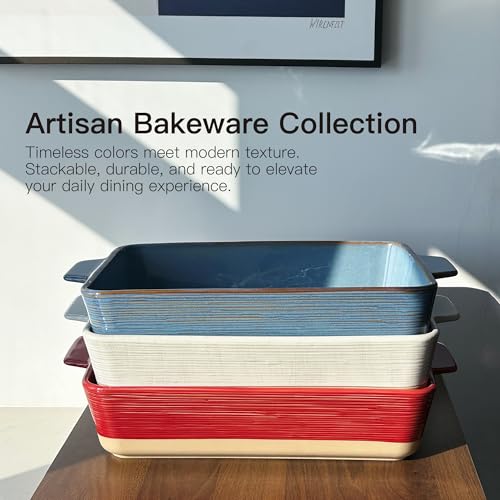Casserole Dish for Oven (Khaki & Blue)
