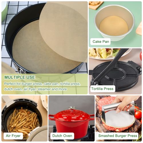 220pcs 6 Inch Parchment Paper Rounds for Cake Pan (6inch-220pcs / Unbleached)