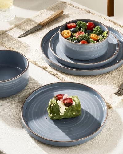 Stellar 18 Piece Stoneware Dinnerware Set (Blue Gray / Service for 6 (Standard Dinner Set))