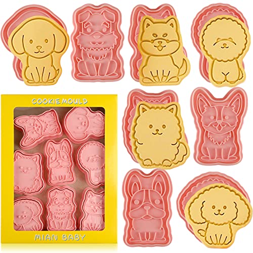 Dog Cookie Cutters Set (Dog Cookie Cutters With Plunger Stamps)