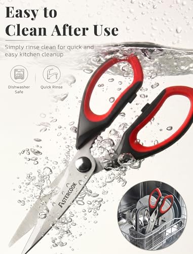 Kitchen Scissors (Black Assorted - Gray/Red/Orange)
