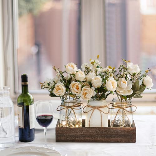 Spring Decor Centerpieces Decoration for Table Coffee Table Decor for Home (white)