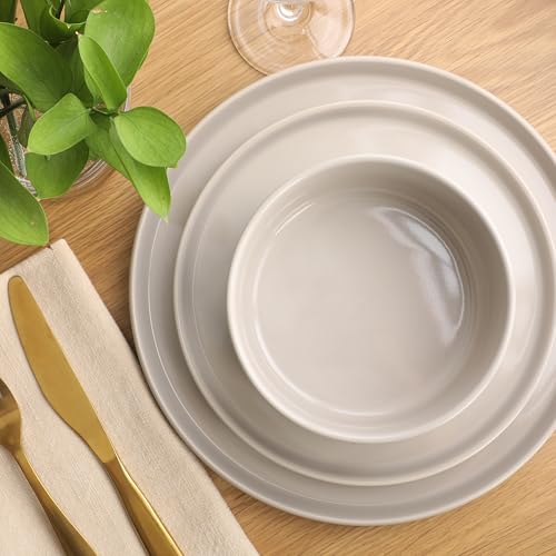 Moonstone 12 Piece Modern Stoneware Dinnerware Set for 4 (Grey (Moonstone) / Service for 4 (12pcs))