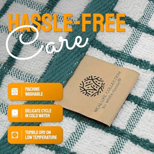 8 Pack] Premium Dish Towels for Kitchen (Aqua / 16x26)