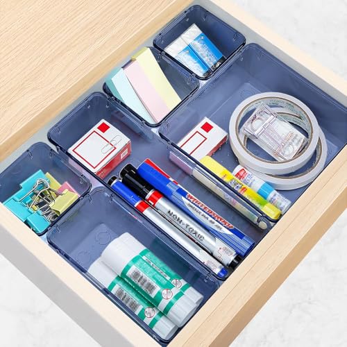 16 PCS Drawer Organizer Set (Dark Blue / 16 PCS)