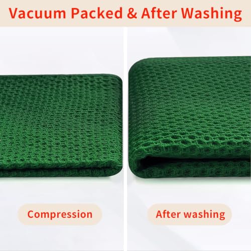 100% Cotton Waffle Weave Kitchen Dish Cloths 6 (Forest / 12 X 12 - 6 Pack)