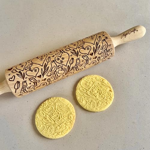 LOVE BIRDS Embossing Rolling Pin