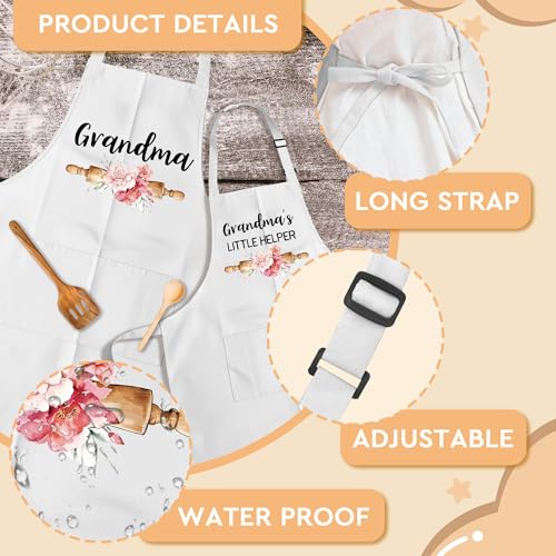 Matching Aprons for Kids and Adults (White-4)