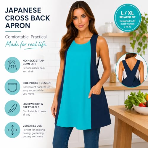 Cross Back Apron (Bib Type Green Blue 97/96)