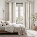 92 Inches Long Blackout Curtains for Living Room 2 Panels Set Cream Birch Linen Texture Room Darkening Energy Saving Curtain Window Coverings Hook Belt Pleated Drapes Aesthetic Bedroom (Birch / 40"W x 92"L (Pack of 2))