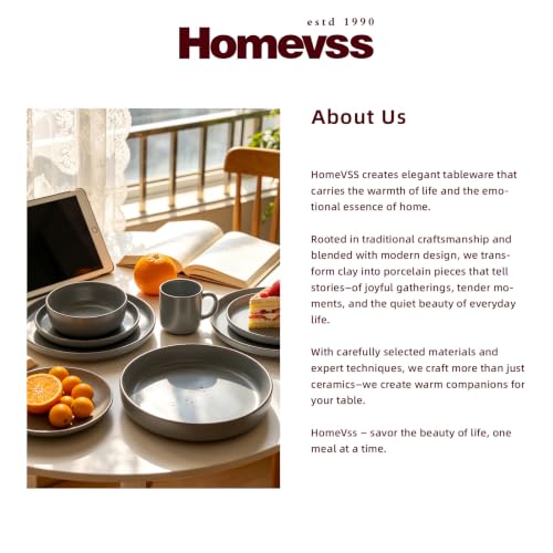 HomeVSS 20 Piece Dinnerware Set (Service for 4 - 20pc Set / Matte Grey)