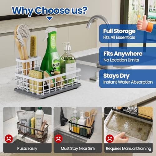 Kitchen Sink Organizer (White)