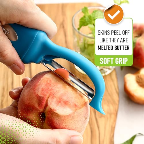 Swivel Vegetable Peeler for Kitchen w (Teal)