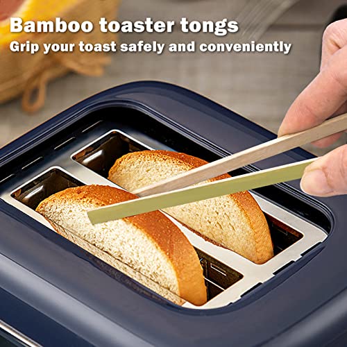 Mini Bamboo Tongs Disposable 100 Pcs 6.2 Inch Long Wooden Tongs (6.2inch)