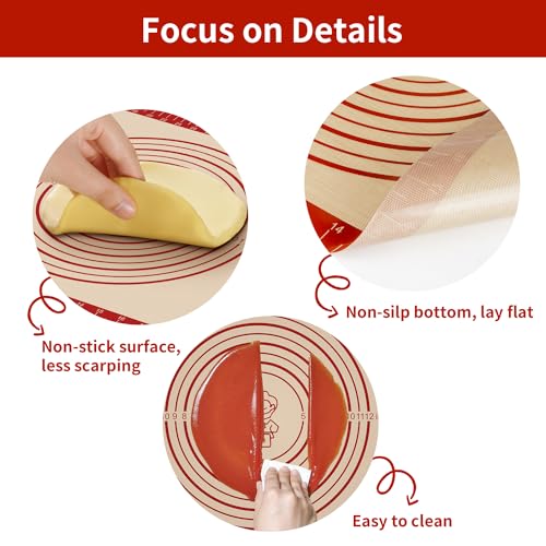 Non Stick Silicone Pastry Mat (Coffee / 26"L x 16"W)