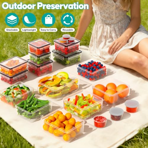 40 Pcs Food Storage Containers with Lids Airtight (20 Pack)