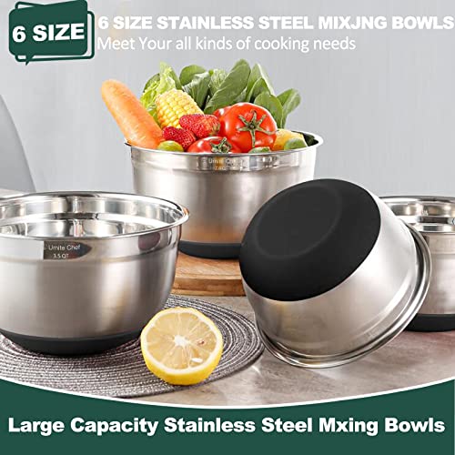 Mixing Bowls with Airtight Lids (Black)