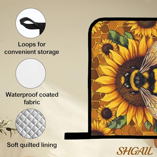 Sunflower Bee Oven Mitts and Heat Resistant Pads (Sunflower Bee)