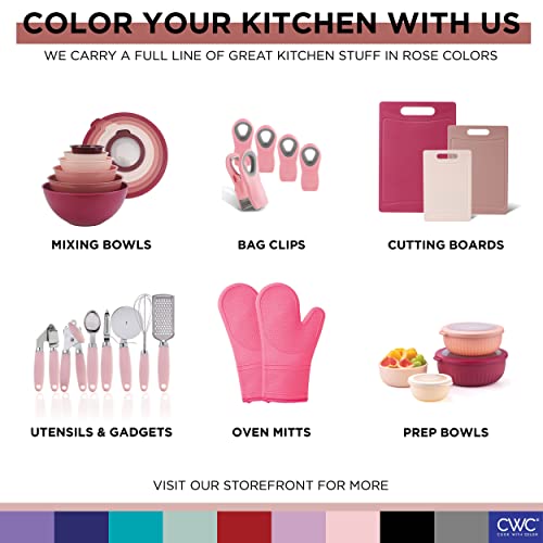 Mixing Bowls with Lids (Rose Embossed)