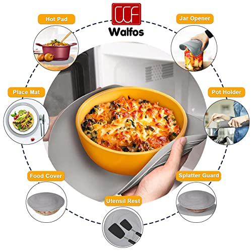 Silicone Microwave Mats (12in, 2 Grey Microwave Mat)