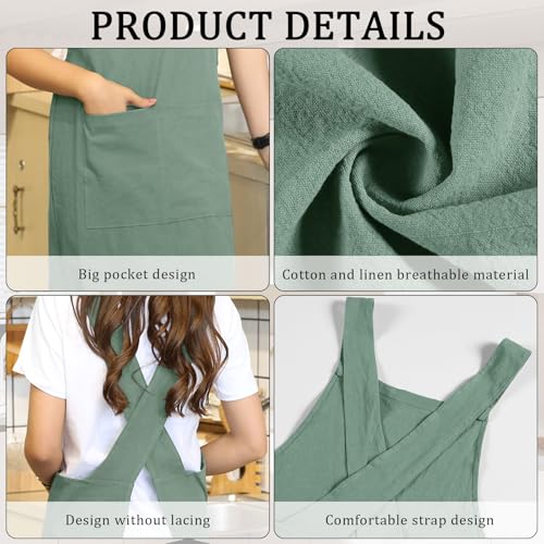 Japanese Style Apron (2# Style-right-angled Edge / Army Green)