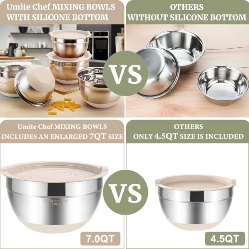 Mixing Bowls with Airtight Lids (Khaki)