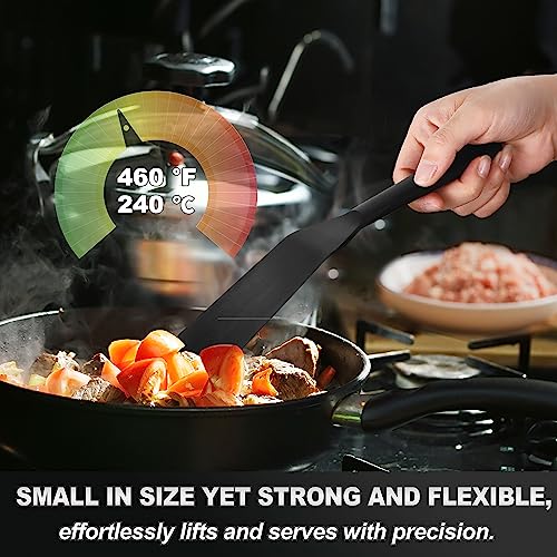 Silicone Thin Spatula Set of 2 (Thin Spatulas / 2 Pcs Thin Spatulas (Black))
