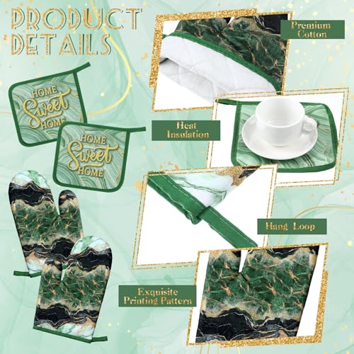 6 Pcs Bencailor 6 Pcs Olive Green Kitchen Decor (Green)