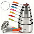 12 Pcs Stainless Steel Measuring Cups & Spoons Set (Colorful)
