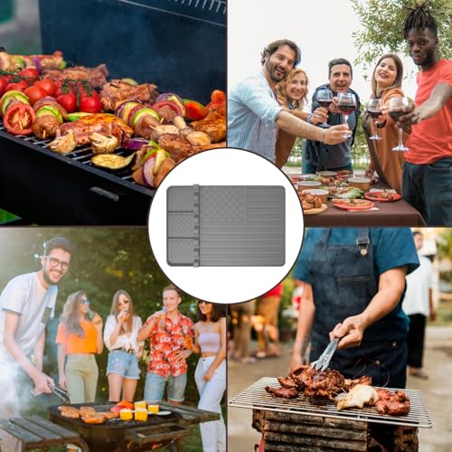 2 PCS Silicone Grill Mat Compatible with Blackstone (grey2pcs)
