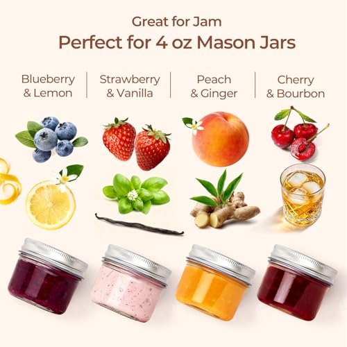 4 oz Mason Jars Bulk Set (4 fl oz x 24 - Regular Mouth)