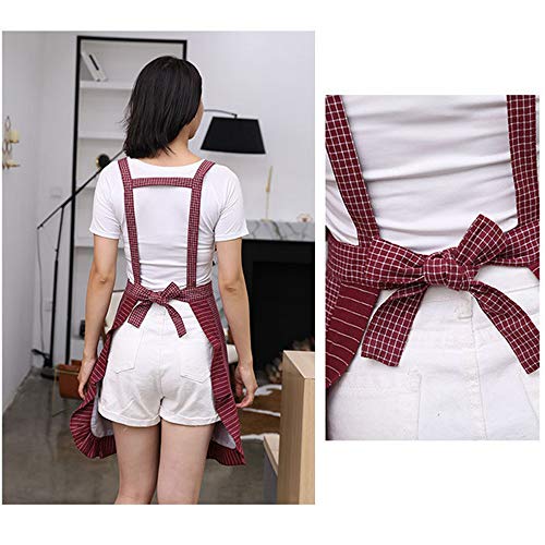 Princess Apron for Women with Pockets (Red)