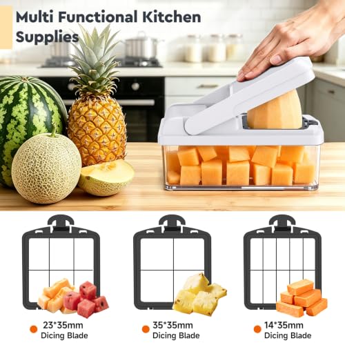 15-in-1 Vegetable Chopper, Food Veggie Chopper With Container (Black / 10 blades)