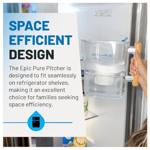 Pure Filter Pitchers for Drinking Water (White & Bamboo)