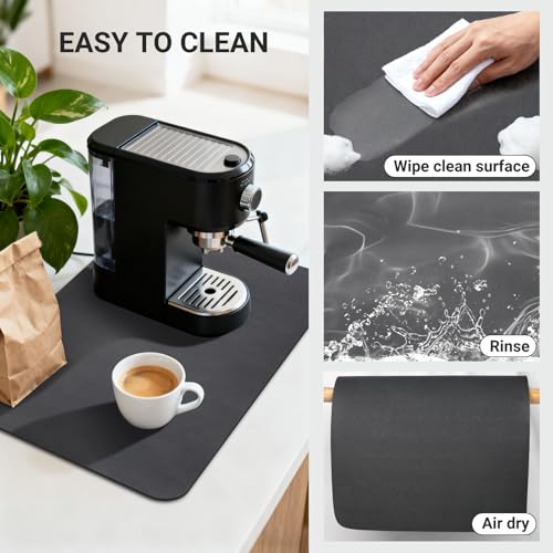 Coffee Mat 24x16 Inch (Black / 24" x 16")