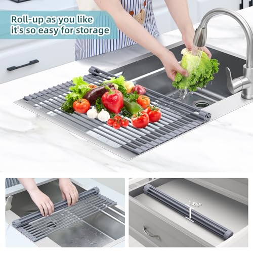 Sink Drying Rack (Gray / 20.5"W x 16.1"L)