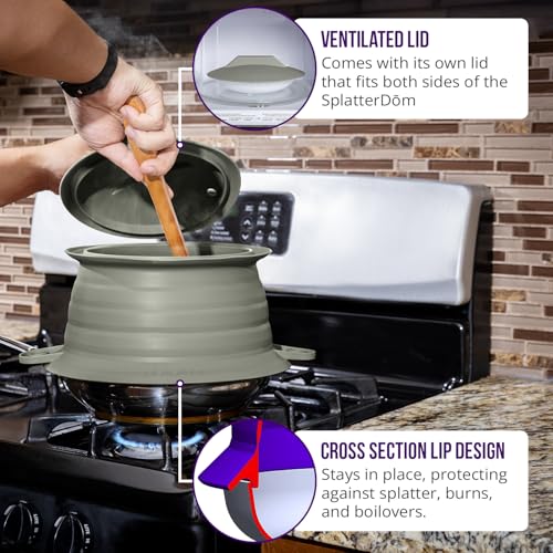 Silicone Splatter Guard (Smoke / 10-12")