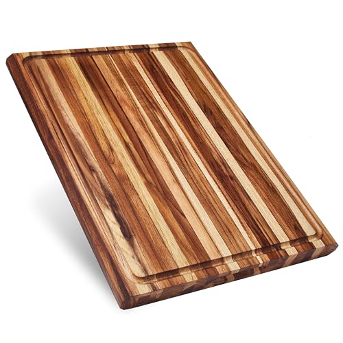 Highland Teak Wood Extra Large Cutting Board 23x17x1.5" (Highland | Teak | Edge Grain)