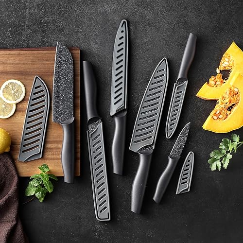 Kitchen Knife Set 12 PC Chef Knife Set Black (Black / 12-Piece)