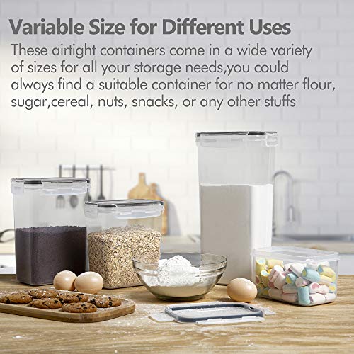 Airtight Food Storage Containers with Lids (Large, Medium, Medium, Small)