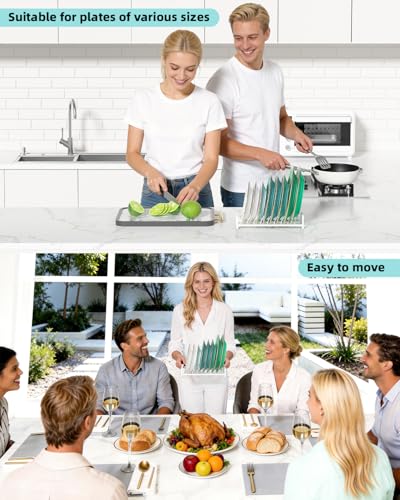 Plate Organizer for Cabinet (White)