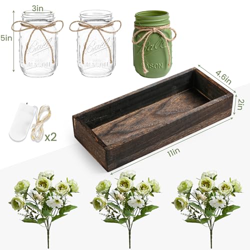 Spring Decor Centerpieces Decoration for Table Coffee Table Decor for Home (Green)