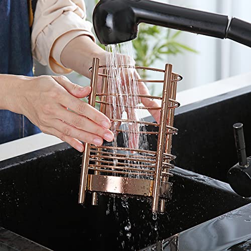 Copper Kitchen Utensil Holder for Kitchen Counter (5. Copper)