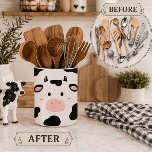 Cute Cow Utensil Holder