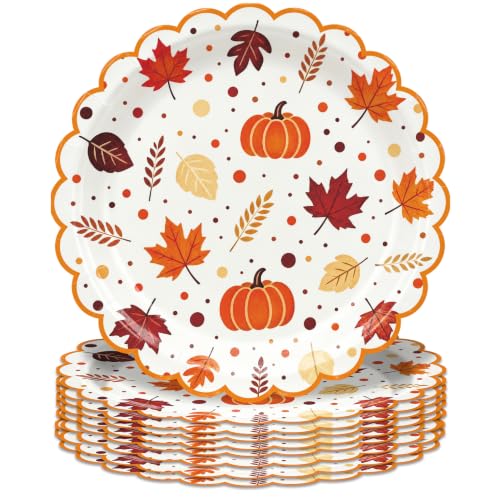 50 Pack Fall Paper Plates